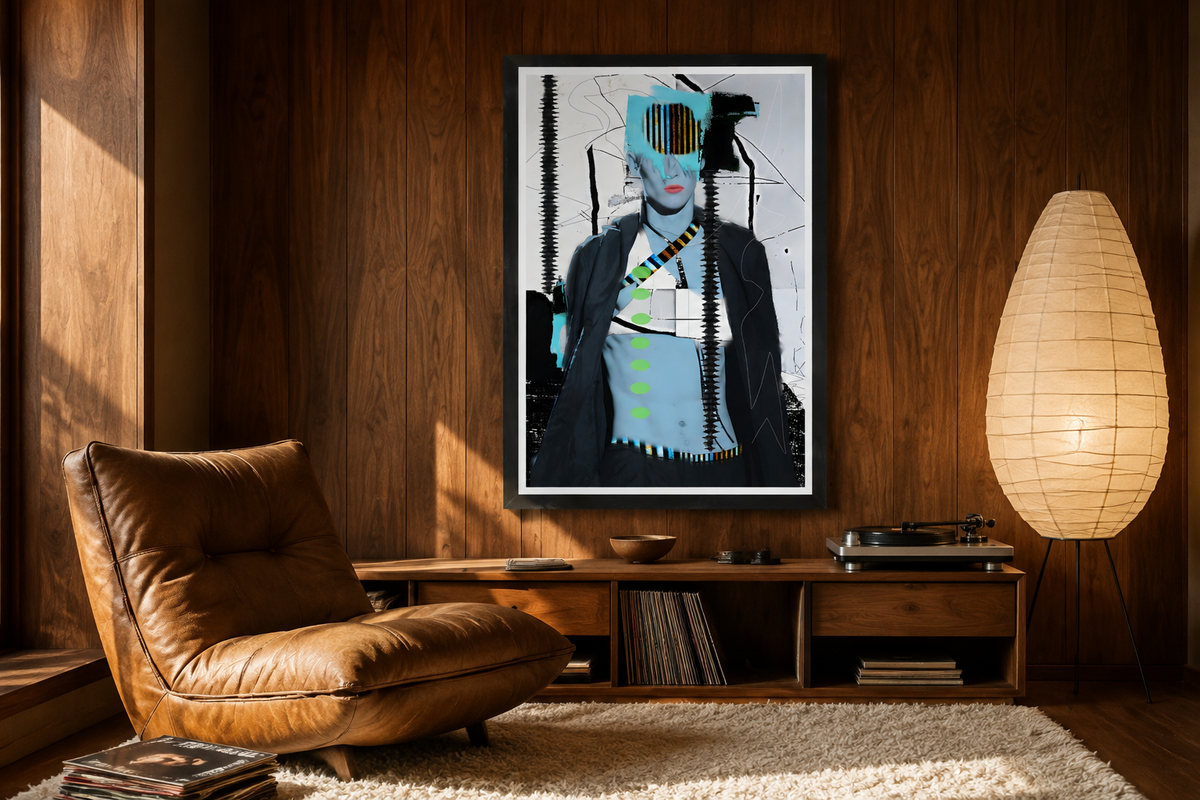 Runway Heat framed in a warm walnut listening room