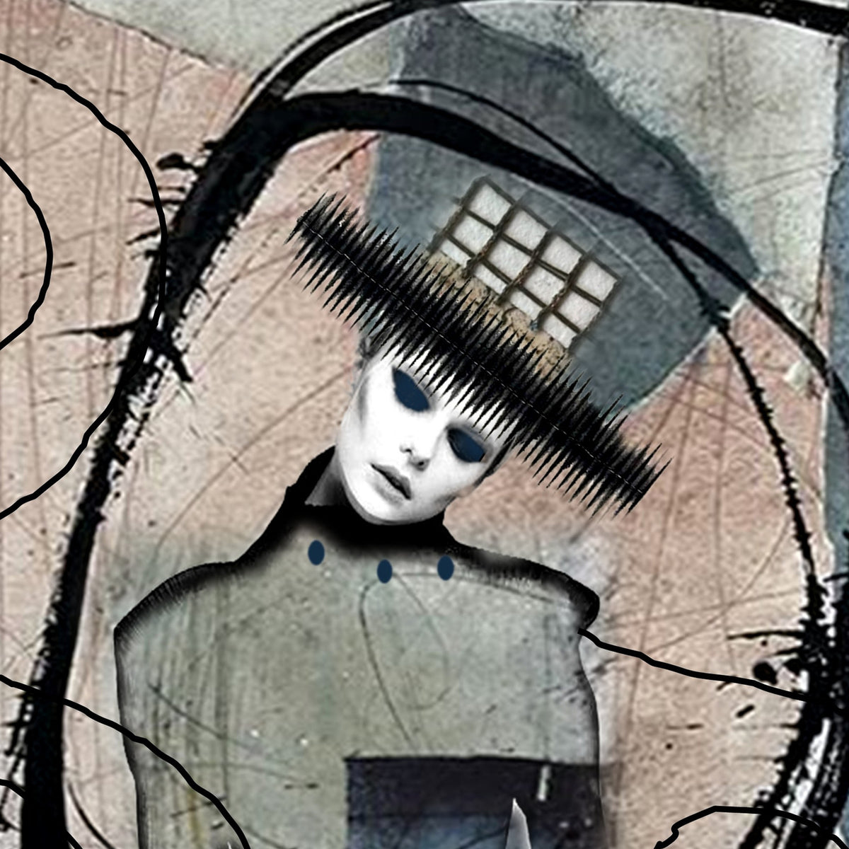 Misfit on the Runway - detail 1 cropped directly from the original artwork